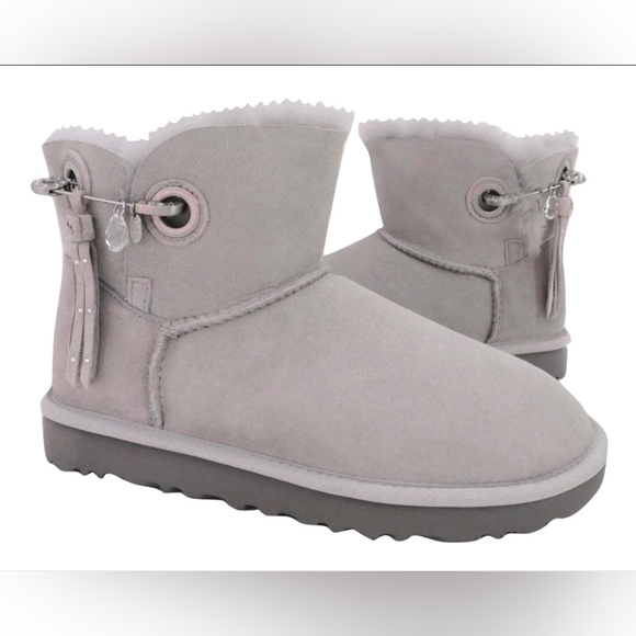 UGG Shoes - NEW - Women's Josey Bling Embellished Swarovski Crystal Gray Ugg Boots (Size 7)